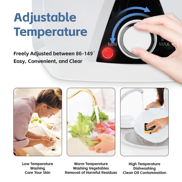 CNCEST 110V 6L Electric Tank Hot Water Heater Kitchen Home 55℃-70℃ for Installation in Small Residential Areas Garages Offices Sinks CNCEST 110V 6L Electric Tank Hot Water Heater Kitchen Home 55℃-70℃ for Installation in Small Residential Areas Garages Offices Sinks