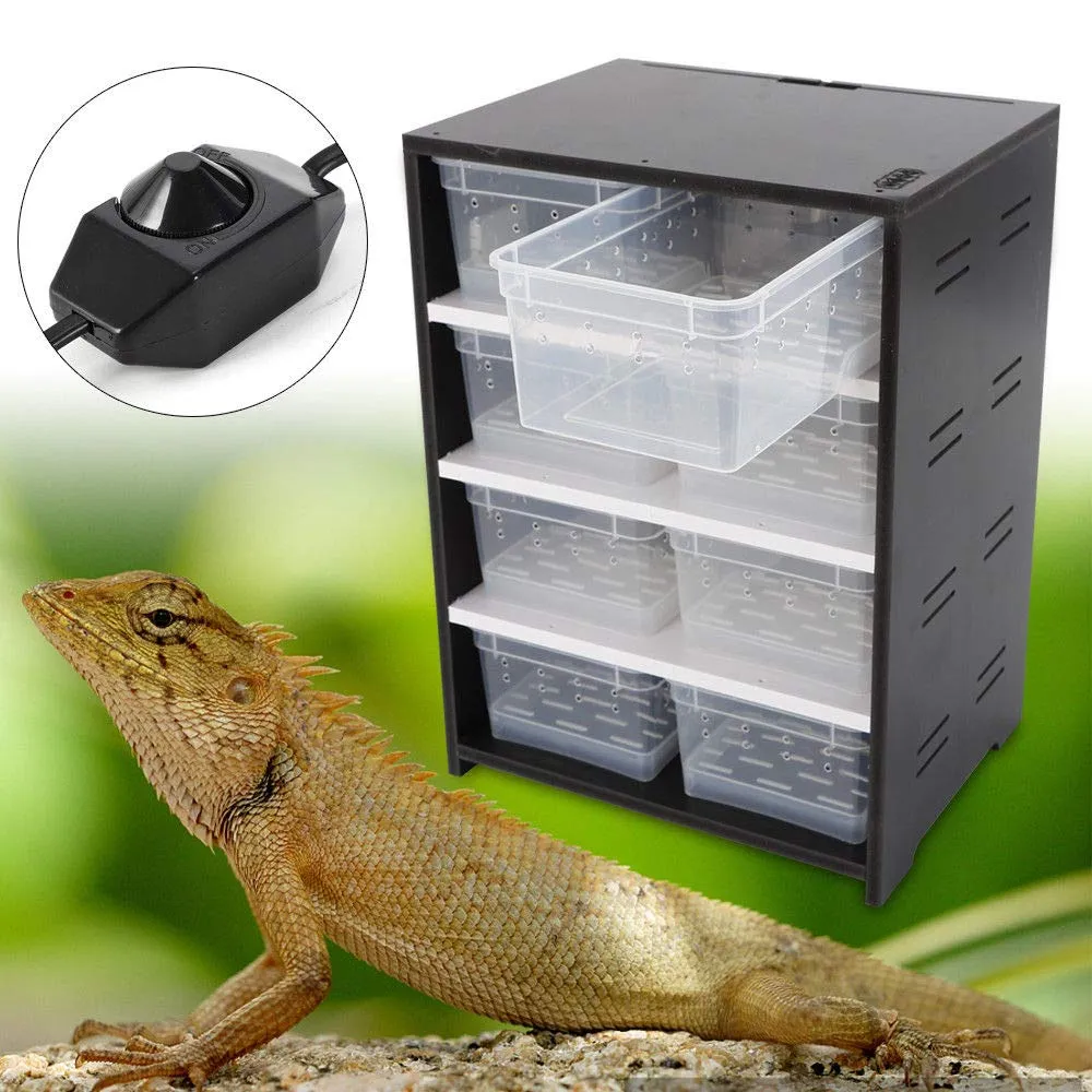 CNCEST Acrylic Feeding Box Reptile Breeding Heat Tank Insect