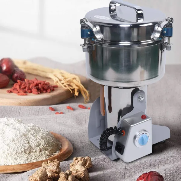 Electric Grain Mill Grain Grinder Powder Machine Flour Mill Grinder 2000g Stainless Steel for Home and Commercial Use Electric Grain Mill Grain Grinder Powder Machine Flour Mill Grinder 2000g Stainless Steel for Home and Commercial Use