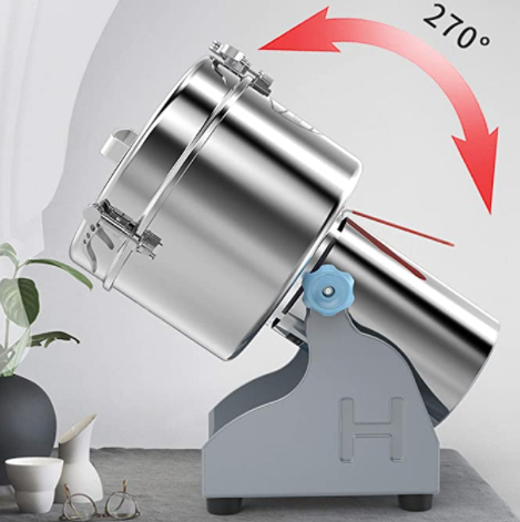 Electric Grain Mill Grain Grinder Powder Machine Flour Mill Grinder 2000g Stainless Steel for Home and Commercial Use