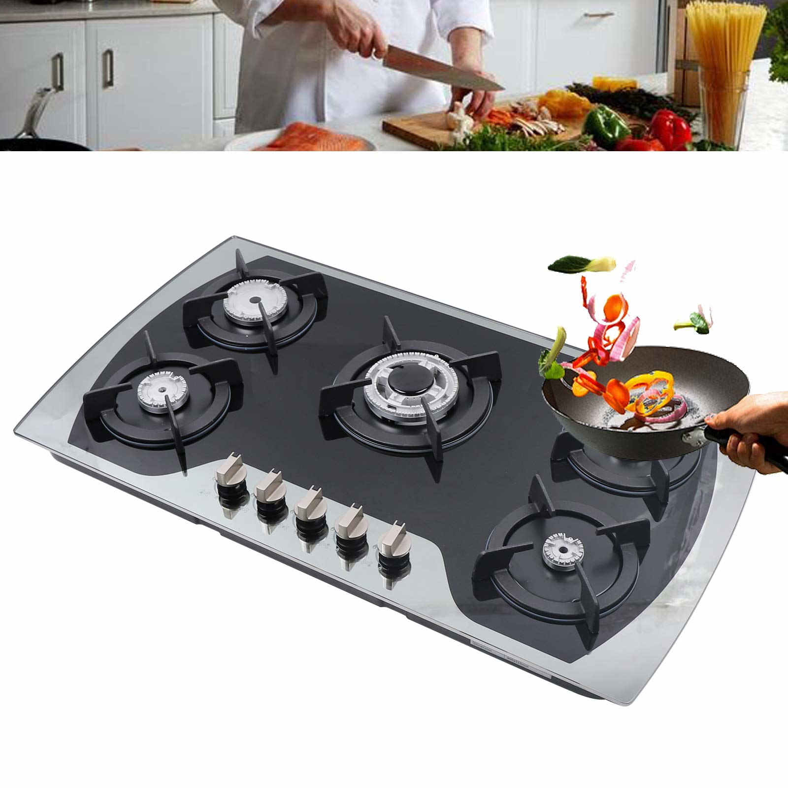 cncest-5-burner-gas-cooktop-tempered-glass-built-in-gas-stove