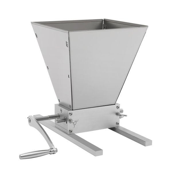 4L 2 Roller Stainless Steel Malt Crusher Heavy Duty Malt Mill Homebrew Grain Crusher Adjustable Barley Grinder