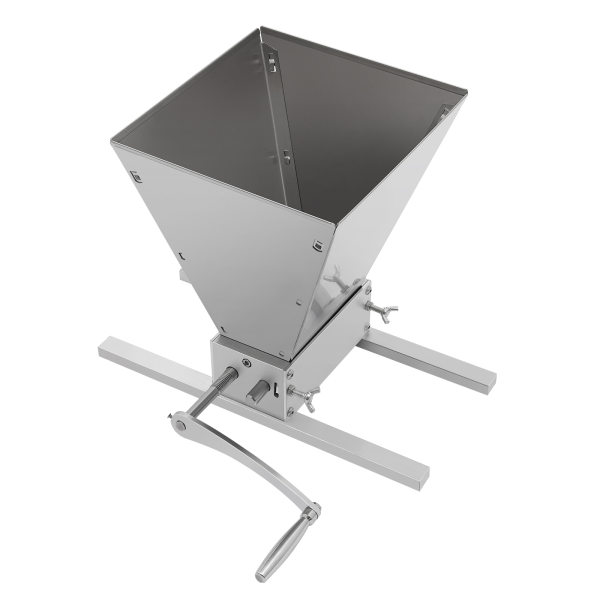 4L 2 Roller Stainless Steel Malt Crusher Heavy Duty Malt Mill Homebrew Grain Crusher Adjustable Barley Grinder