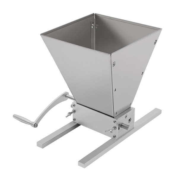 4L 2 Roller Stainless Steel Malt Crusher Heavy Duty Malt Mill Homebrew Grain Crusher Adjustable Barley Grinder