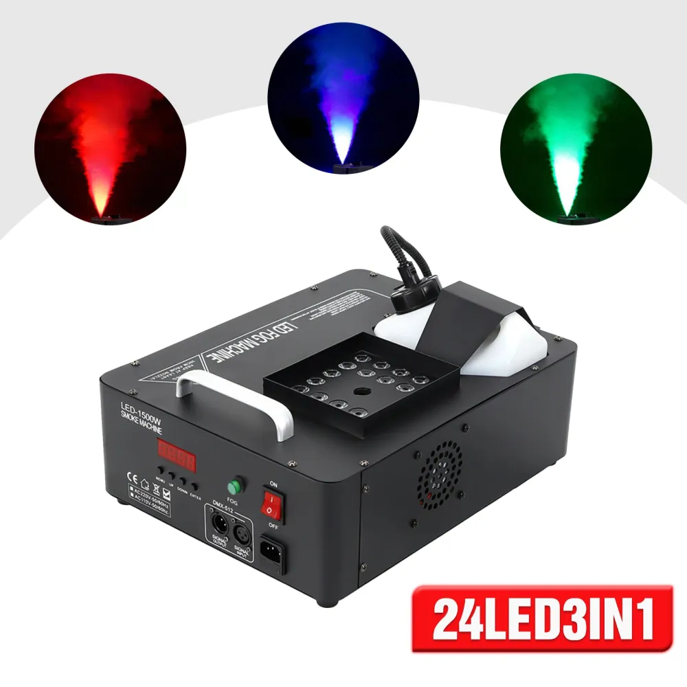 24 LED 3 in 1 RGB Stage Fog Machine | CNCEST