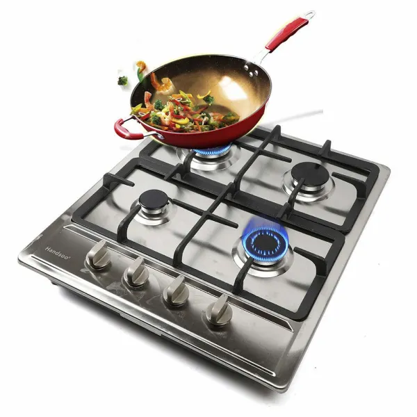 CNCEST Great Gas Cooktop-Kitchen Cooktop-Hot 4 Burners Gas Stove Stainless Steel Built-in Gas Hob Cooker