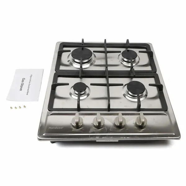 CNCEST Great Gas Cooktop-Kitchen Cooktop-Hot 4 Burners Gas Stove Stainless Steel Built-in Gas Hob Cooker