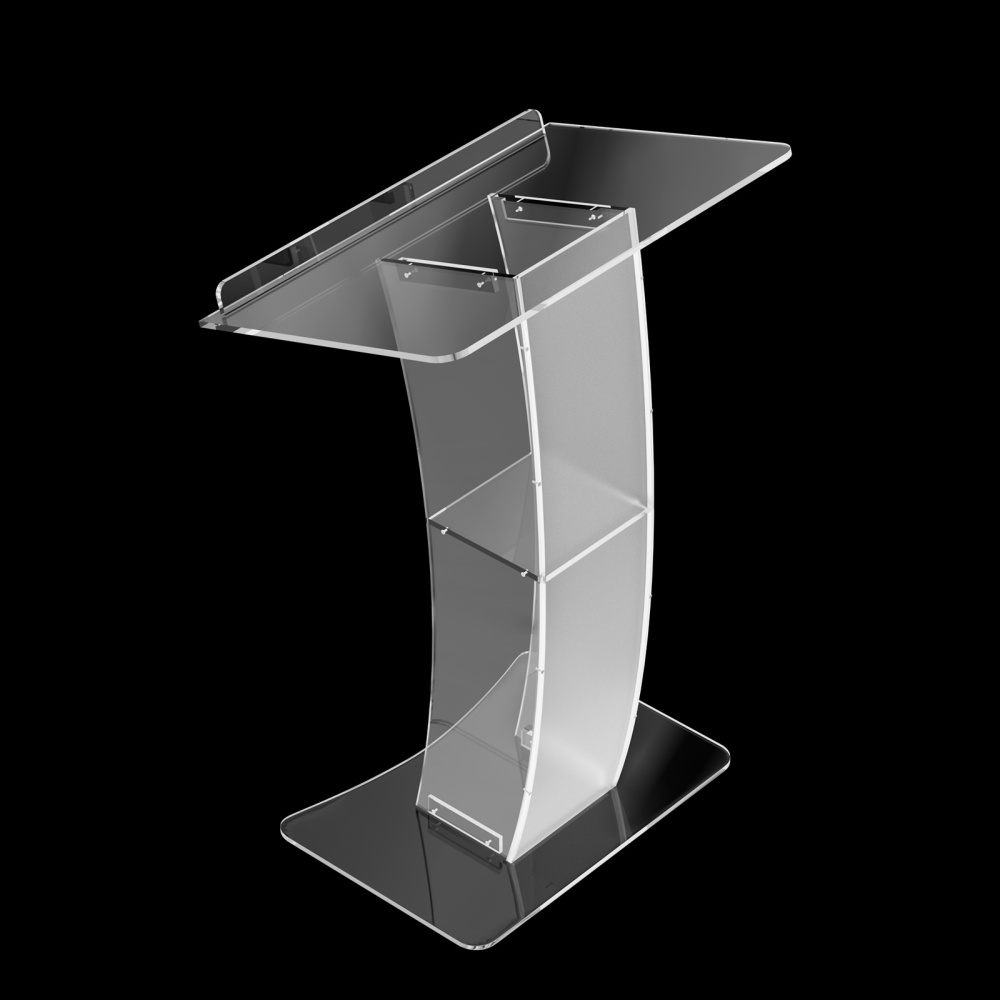 Acrylic Table Acrylic Podium Stand, Ultra Clear 43'' Pulpits For ...
