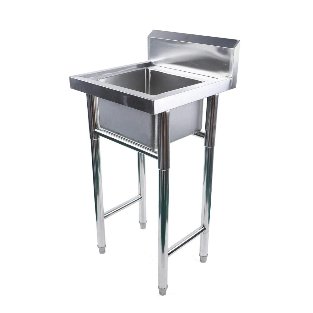 CNCEST 19.69" Commercial Stainless Steel Kitchen Utility Sink - 304 Stainless Steel Kitchen Sink, Catering Sink - Utility Sink