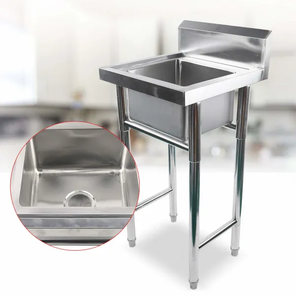 CNCEST 19.69" Commercial Stainless Steel Kitchen Utility Sink - 304 Stainless Steel Kitchen Sink, Catering Sink - Utility Sink CNCEST 19.69" Commercial Stainless Steel Kitchen Utility Sink - 304 Stainless Steel Kitchen Sink, Catering Sink - Utility Sink