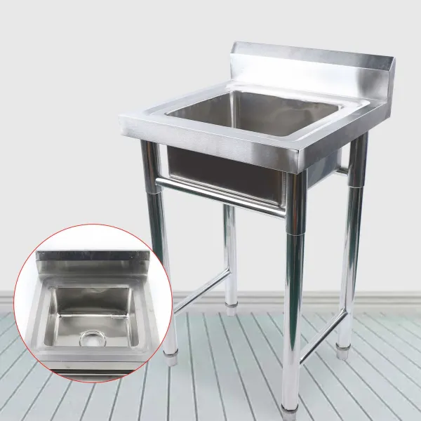 CNCEST 19.7" Stainless Steel Large Square Single Bowl Kitchen Sink