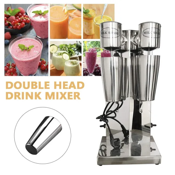 CNCEST Professional 110V 180W Double Head Commercial Electric Milk Shaking Machine Milk shaker Maker