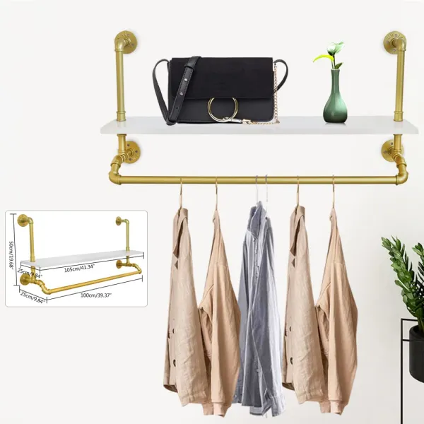 Wall Mounted Window Hanging Garment Racks, Wedding Dress Organization, Home Clothes Rod Storage Towel Rack