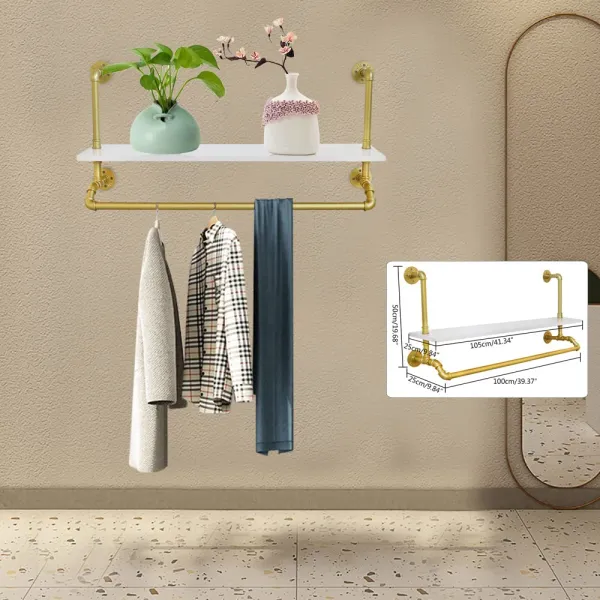Wall Mounted Window Hanging Garment Racks, Wedding Dress Organization, Home Clothes Rod Storage Towel Rack