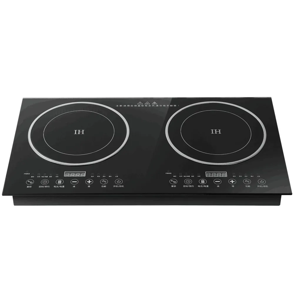 68*38*7.6cm 1200W+1400W Induction Cooker + Ceramic Cooker Electric Double Induction Cooktop 110V LCD Display Induction Hot Plate
