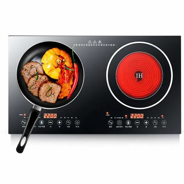 68*38*7.6cm 1200W+1400W Induction Cooker + Ceramic Cooker Electric Double Induction Cooktop 110V LCD Display Induction Hot Plate 68*38*7.6cm 1200W+1400W Induction Cooker + Ceramic Cooker Electric Double Induction Cooktop 110V LCD Display Induction Hot Plate