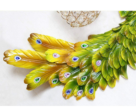 Crystal Wall Lights,Modern Crystal Colour Peacock Wall Lamp Resin Lighting Fixture