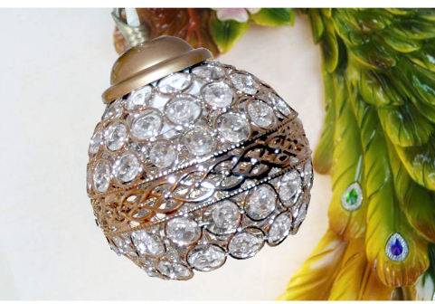 Crystal Wall Lights,Modern Crystal Colour Peacock Wall Lamp Resin Lighting Fixture