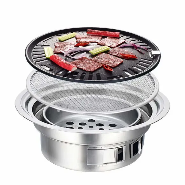 CNCEST Round Barbecue Grill Household Smokeless Carbon Grill 40cm (16 Inch)