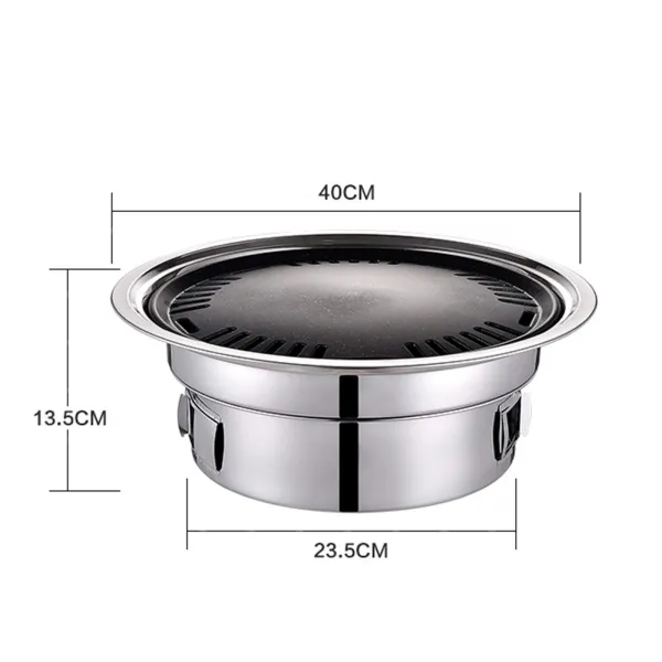 CNCEST Round Barbecue Grill Household Smokeless Carbon Grill 40cm (16 Inch)