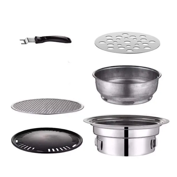 CNCEST Round Barbecue Grill Household Smokeless Carbon Grill 40cm (16 Inch) CNCEST Round Barbecue Grill Household Smokeless Carbon Grill 40cm (16 Inch)