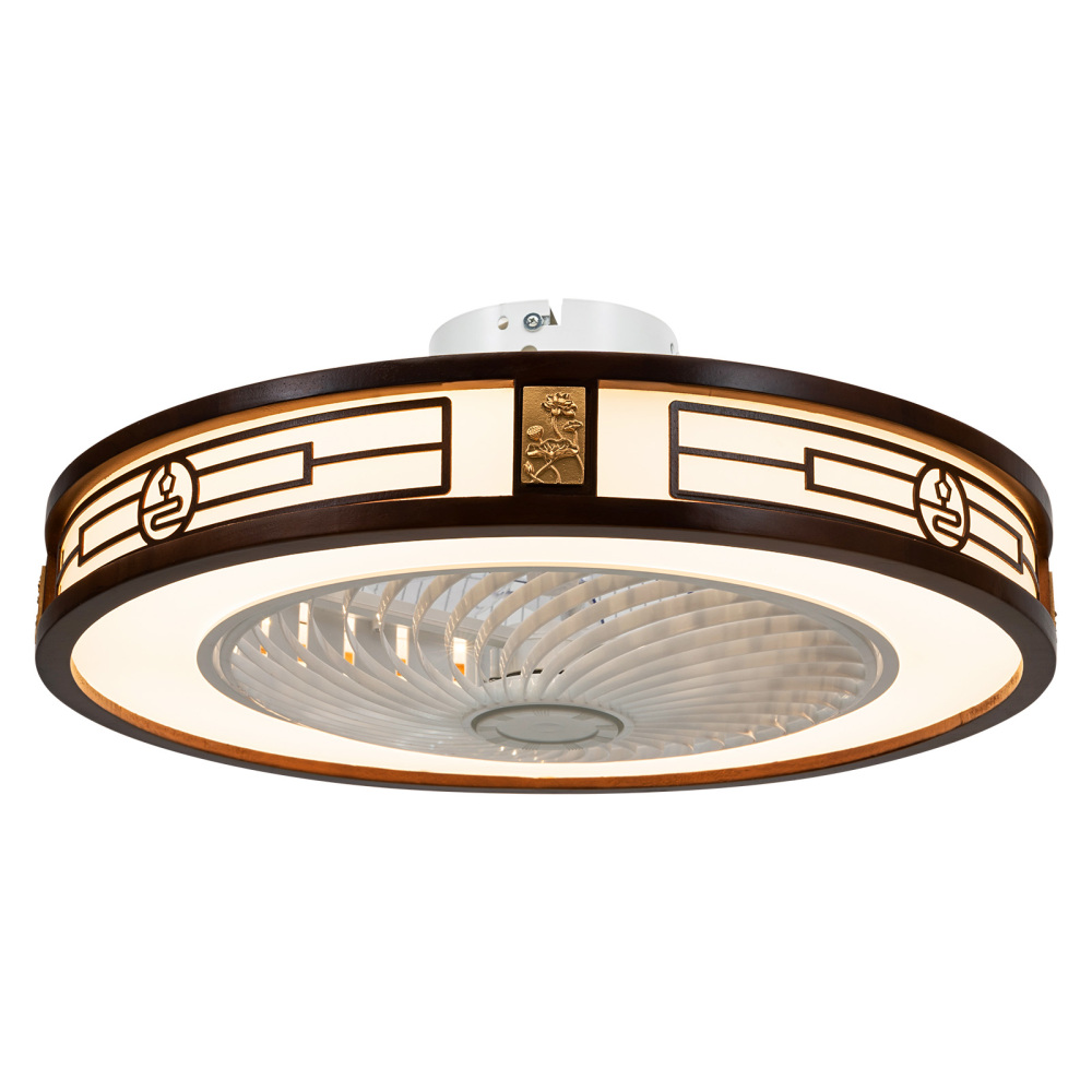 22 Inch Invisible Ceiling Fan with Light and Remote,Modern LED