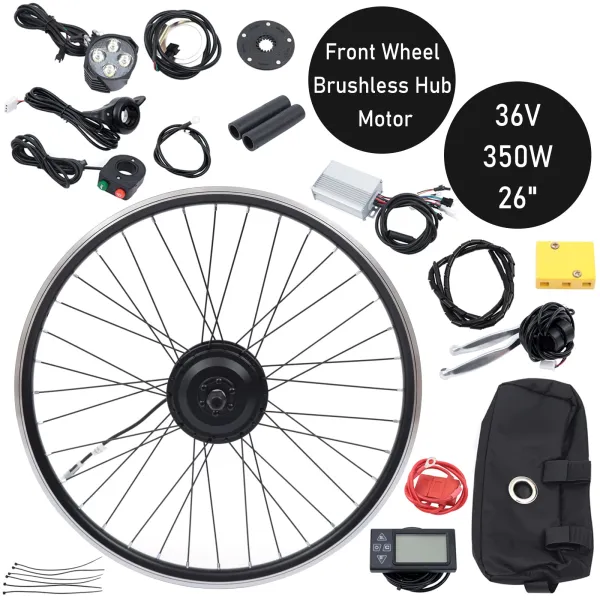CNCEST Electric Bike Conversion Kit 26" Bicycle BLDC Controller with LCD Display Controller PAS Brake Lever CNCEST Electric Bike Conversion Kit 26" Bicycle BLDC Controller with LCD Display Controller PAS Brake Lever