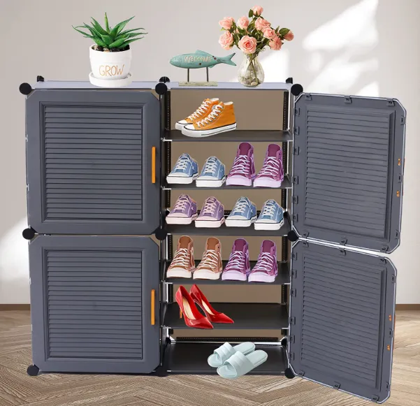 Portable Shoe Rack, 6 Tier Shoe Storage Cabinet 24 Pair DIY Shoe Storage Shelf Organizer Portable Shoe Rack, 6 Tier Shoe Storage Cabinet 24 Pair DIY Shoe Storage Shelf Organizer