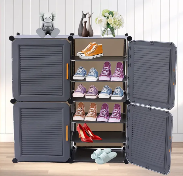 Portable Shoe Rack, 6 Tier Shoe Storage Cabinet 24 Pair DIY Shoe Storage Shelf Organizer Portable Shoe Rack, 6 Tier Shoe Storage Cabinet 24 Pair DIY Shoe Storage Shelf Organizer