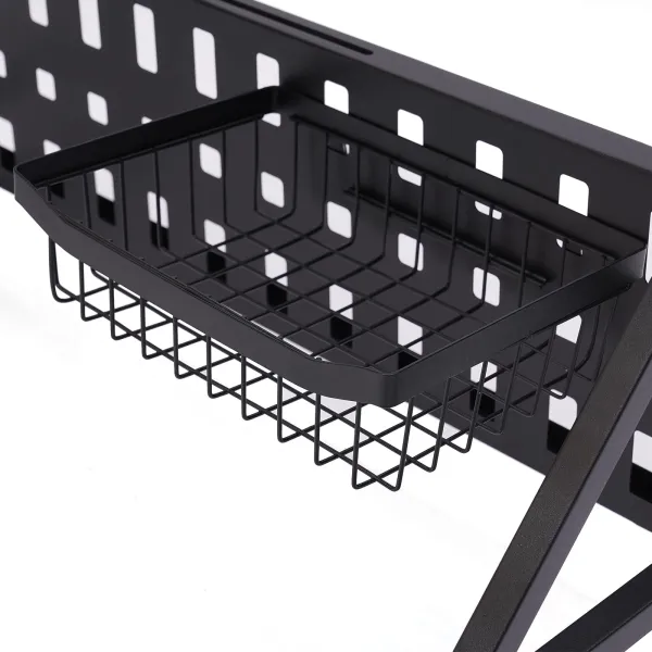 Dish Drying Rack Over The Sink Shelf 2 Tier Large Dish Rack Over Sink Metal Kitchen Storage Shelf Counter Organization (Black, 25.6x13.6x32.2 Inch) Dish Drying Rack Over The Sink Shelf 2 Tier Large Dish Rack Over Sink Metal Kitchen Storage Shelf Counter Organization (Black, 25.6x13.6x32.2 Inch)