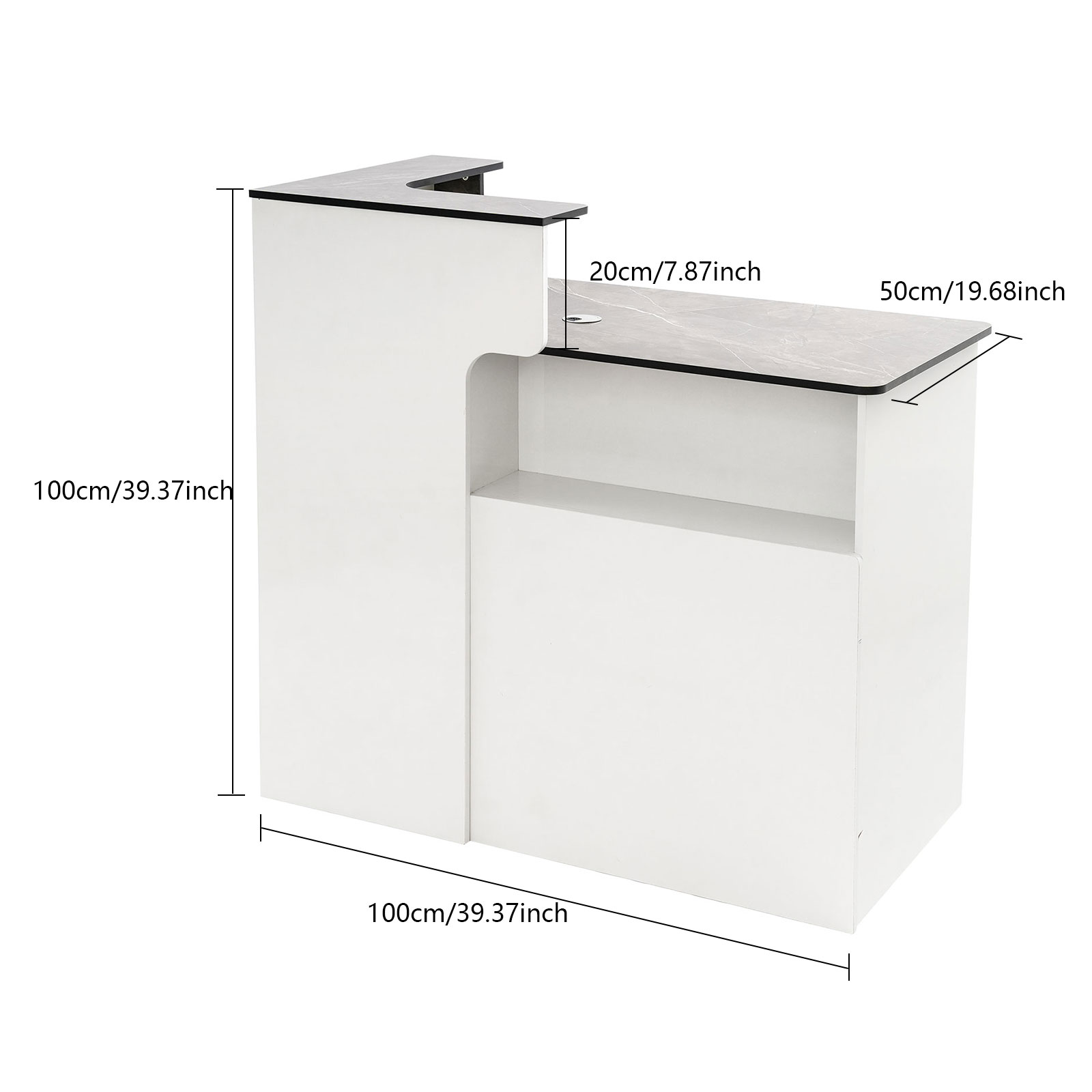 Reception Desk, Reception Desk with a Lockable Drawer, Reception Checkout Counter