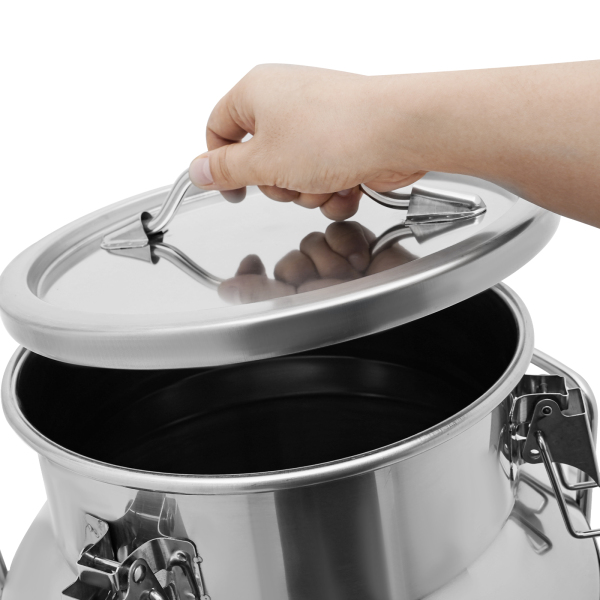 201 Stainless Steel 20 Liter Milk Can, Milk Bucket Wine Pail Bucket with Spigot 5.28 Gallon Milk Can Tote Jug