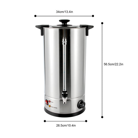 Commercial Grade Stainless Steel 25L/6.6gal Coffee Urn Coffee Maker Hot Water Urn for Home, Party, Office, Wedding