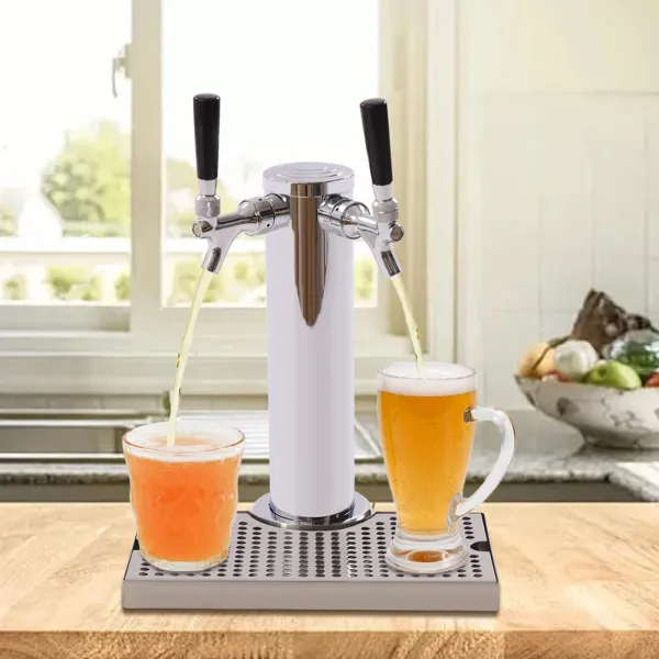 Tower Kit, Double Tap Beer Conversion Kit, No Tank Keg Conversion Kit, Stainless Steel Keg Tower, Deluxe Kegarator Beer Conversion