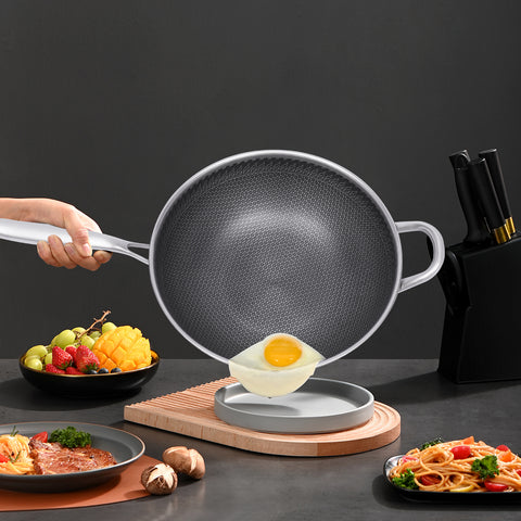 Stainless Steel Woks & Stir-fry Pans