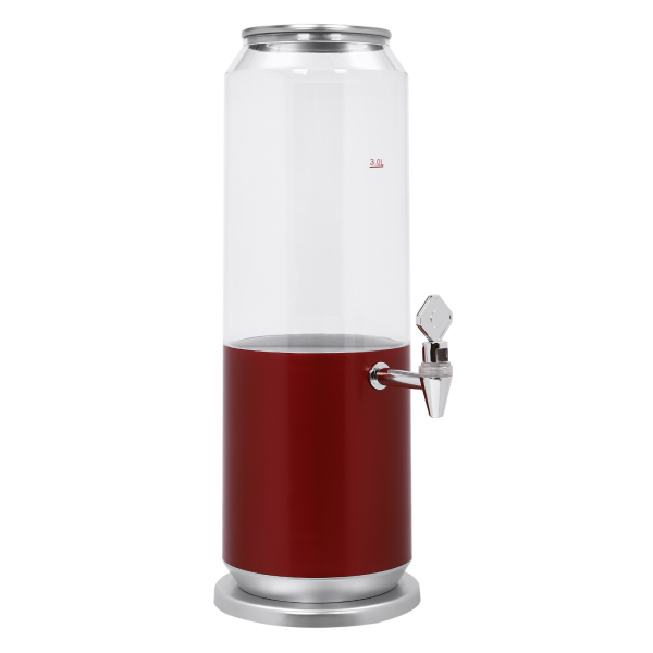 3L Beverage Dispenser, Wine Dispenser Wine Dispenser Non-Slip-EVA, Faucet Switch, Red