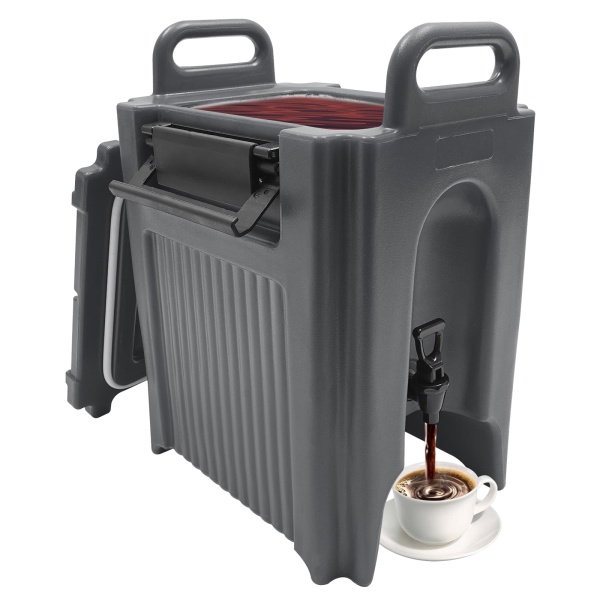 Insulated Beverage Dispenser, Portable Thermal Beverage Server, Insulated Beverage Dispenser with Handles(Dark Gray)