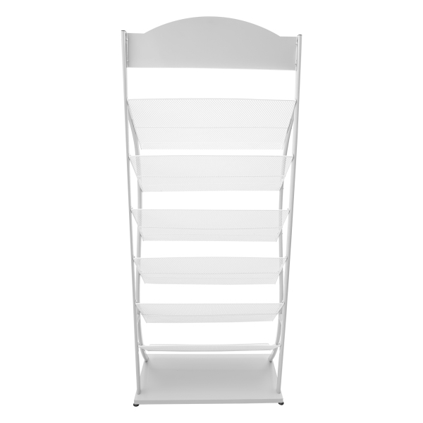 Magazine Display Stand Magazine Rack Brochure Display Stand For Displaying Information Brochures Leaflets 24.8*12.6*61.42in Gray and White
