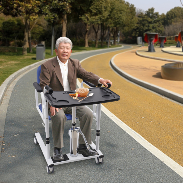 Home Patient Lift Wheelchair – Portable 180° Split Seat Transfer Elevator For Bedside, Toilet & Bath