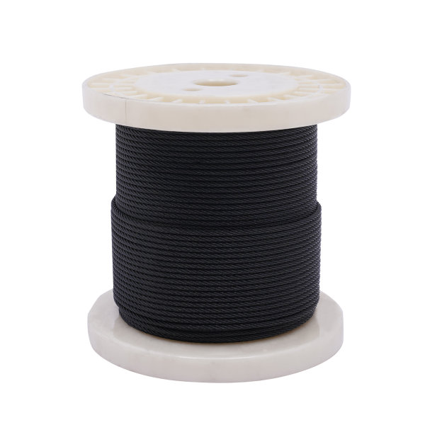 200ft 1/8" Black Wire Rope 316 Stainless Steel Marine Grade for Indoor Interior Cable Railing Aircraft Stair