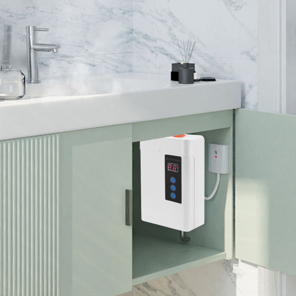 White Under Sink Instant Electric Water Heater LCD Touch Screen Water Heater with Remote Control 110V 4000W White Under Sink Instant Electric Water Heater LCD Touch Screen Water Heater with Remote Control 110V 4000W