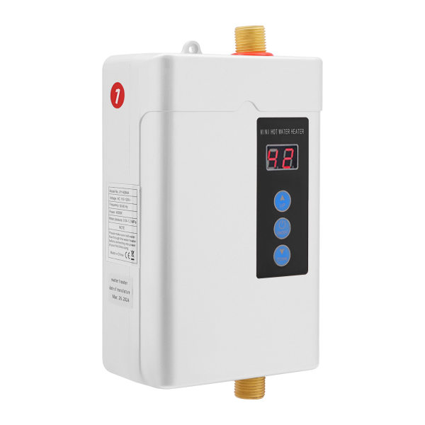 White Under Sink Instant Electric Water Heater LCD Touch Screen Water Heater with Remote Control 110V 4000W White Under Sink Instant Electric Water Heater LCD Touch Screen Water Heater with Remote Control 110V 4000W