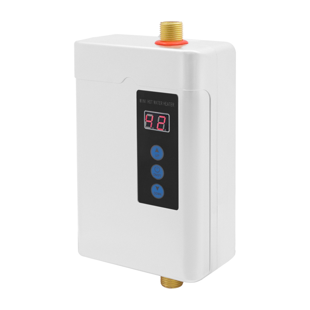 White Under Sink Instant Electric Water Heater LCD Touch Screen Water Heater with Remote Control 110V 4000W