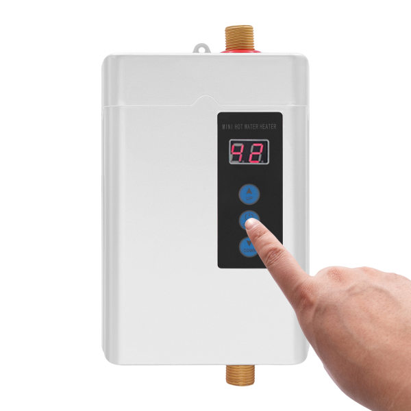 White Under Sink Instant Electric Water Heater LCD Touch Screen Water Heater with Remote Control 110V 4000W White Under Sink Instant Electric Water Heater LCD Touch Screen Water Heater with Remote Control 110V 4000W