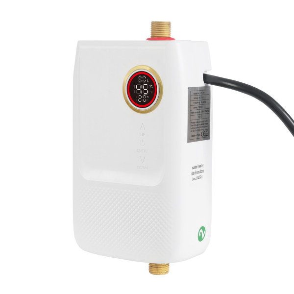 110V 3000W 5.31*2.68*7.68in LF-311 Electric Water Heater Cast Aluminum Instant Hot Water Heater White