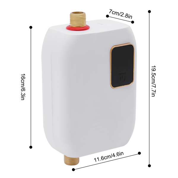 Tankless Water Heater – 110V 3000W – Electric, On Demand Hot Water
