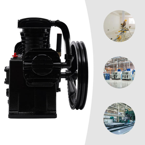 Pompe De Compresseur D'air 4-5 CV - Monocylindre 3 étages - Débit 10-12 CFM