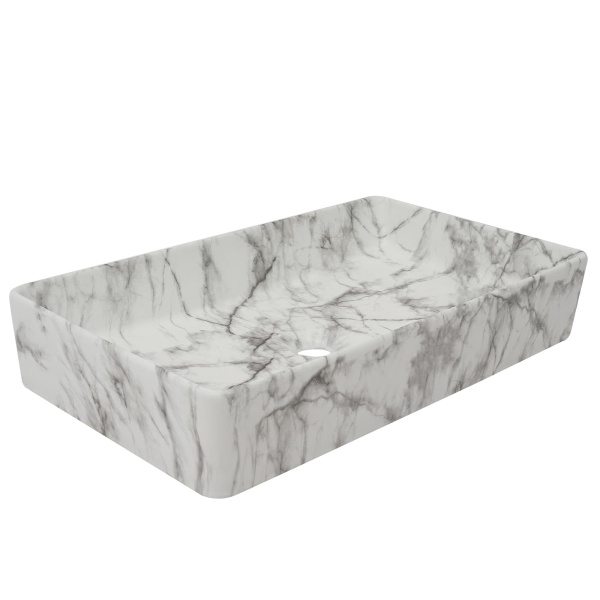 61cm Rectangle Vessel Sink, Bathroom Sink, Marbling Rectangle Vessel Sink