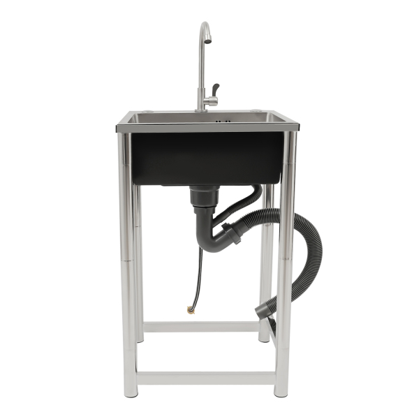 45*40*22cm Free Standing Utility Sink, Single Bowl Commercial Sink, Restaurant Kitchen Sink