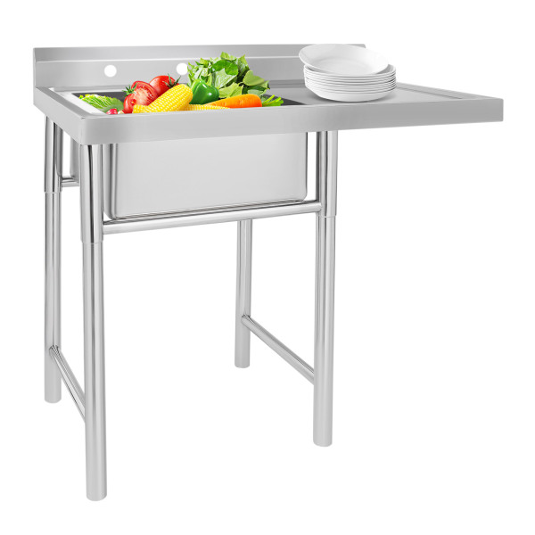 Utility One Compartment Workbench Sink, Commercial Sink for Restaurant, Laundry Room, Backyard 